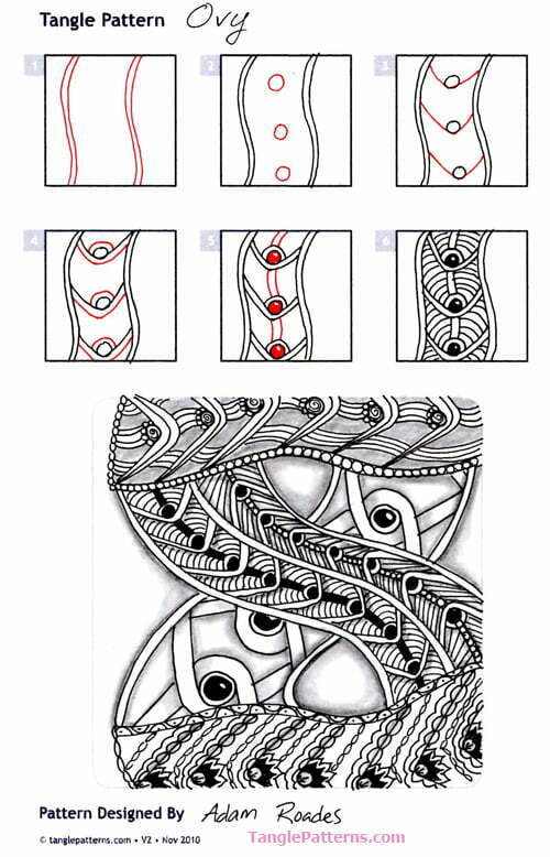 Zentangle pattern: Ovy