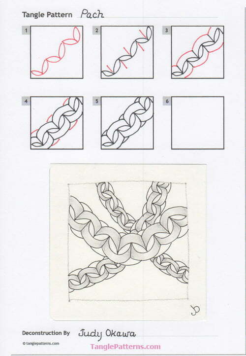 Zentangle pattern: Pach.