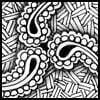 Zentangle pattern: Paizel