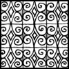 Zentangle pattern: Palais. Image © Linda Farmer and TanglePatterns.com. ALL RIGHTS RESERVED. You may use this image for your personal non-commercial reference only. The unauthorized pinning, reproduction or distribution of this copyrighted work is illegal.