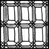 Zentangle pattern: Pane. Image © Linda Farmer and TanglePatterns.com. ALL RIGHTS RESERVED. You may use this image for your personal non-commercial reference only. The unauthorized pinning, reproduction or distribution of this copyrighted work is illegal.