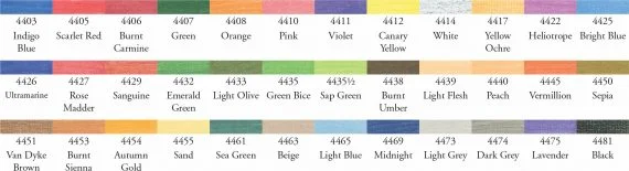 General Pencil's Pastel Chalk Pencils & Chart