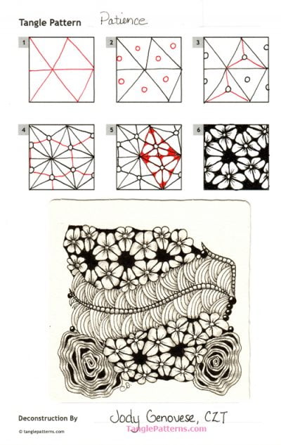 How to draw PATIENCE « TanglePatterns.com