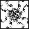 Zentangle pattern: Pax. Image © Linda Farmer and TanglePatterns.com