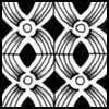 Zentangle pattern: PD. Image © Linda Farmer and TanglePatterns.com. ALL RIGHTS RESERVED. You may use this image for your personal non-commercial reference only. The unauthorized pinning, reproduction or distribution of this copyrighted work is illegal.