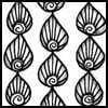Zentangle pattern: Pea-Fea. Image © Linda Farmer and TanglePatterns.com