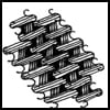 Zentangle pattern: Pea-nuckle