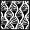 Zentangle pattern: Pineple. © Linda Farmer and TanglePatterns.com. ALL RIGHTS RESERVED. You may use this image for your personal non-commercial reference only. Republishing or redistributing IN ANY FORM including pinning is prohibited under law without express permission.