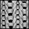 Zentangle pattern: Plaited