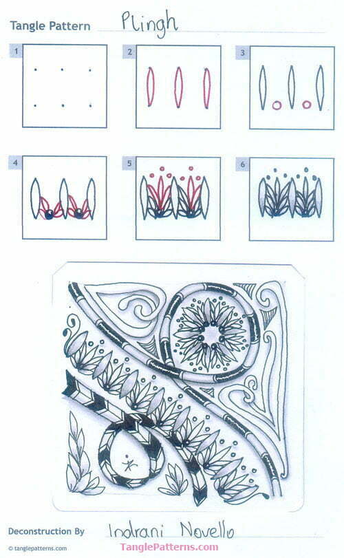 How to draw the Zentangle® pattern: Plingh