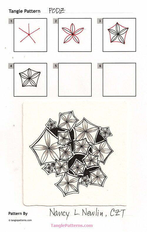 How to draw PODZ by CZT Nancy Newlin