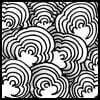 Zentangle pattern: Pop-Cloud