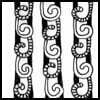 Zentangle pattern: Qian-long. Image © Linda Farmer and TanglePatterns.com. ALL RIGHTS RESERVED. You may use this image for your personal non-commercial reference only. The unauthorized pinning, reproduction or distribution of this copyrighted work is illegal.