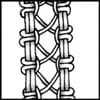Zentangle pattern: Quippu. Image © Linda Farmer and TanglePatterns.com. ALL RIGHTS RESERVED. You may use this image for your personal non-commercial reference only. The unauthorized pinning, reproduction or distribution of this copyrighted work is illegal.