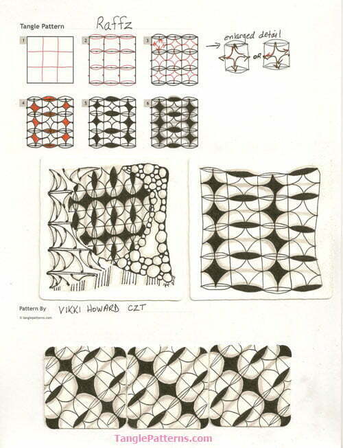 Zentangle pattern: Raffz