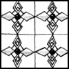 Zentangle pattern: Rhombus. Image © Linda Farmer and TanglePatterns.com. ALL RIGHTS RESERVED. You may use this image for your personal non-commercial reference only. The unauthorized pinning, reproduction or distribution of this copyrighted work is illegal.