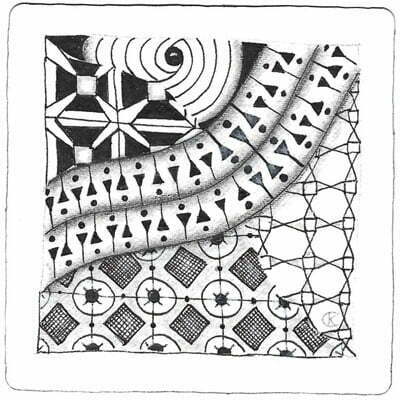 Introduced two new friends to zentangle. They created the upper two tiles.  : r/Zentangle