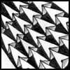 Zentangle pattern: Riki Tiki