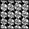 Zentangle pattern: Ripples