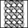 Zentangle pattern: Rouche