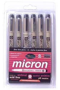 Sakura Micron Pens - Set of 6