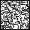 Zentangle pattern : Sand Swirl. Image © Linda Farmer and TanglePatterns.com. ALL RIGHTS RESERVED. You may use this image for your personal non-commercial reference only. The unauthorized pinning, reproduction or distribution of this copyrighted work is illegal.