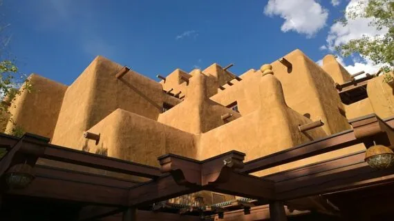 Example of adobe-style construction, Santa Fe, New Mexico