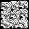 Zentangle pattern: Scallops. Image © Linda Farmer and TanglePatterns.com. ALL RIGHTS RESERVED. You may use this image for your personal non-commercial reference only. The unauthorized pinning, reproduction or distribution of this copyrighted work is illegal.