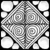 Zentangle pattern: Scape. Image © Linda Farmer and TanglePatterns.com. ALL RIGHTS RESERVED. You may use this image for your personal non-commercial reference only. The unauthorized pinning, reproduction or distribution of this copyrighted work is illegal.