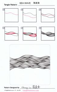 How to draw SEA WAVE « TanglePatterns.com
