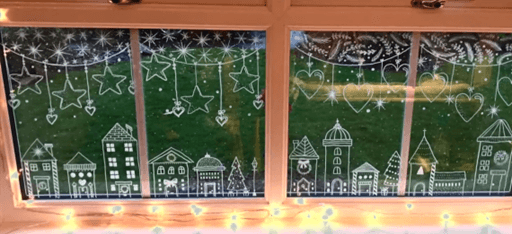 Sarah Reeves - window chalk art from her video Sarah Reeves - window chalk art from her video