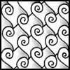 Zentangle pattern: See. Image © Linda Farmer and TanglePatterns.com. ALL RIGHTS RESERVED. You may use this image for your personal non-commercial reference only. The unauthorized pinning, reproduction or distribution of this copyrighted work is illegal.