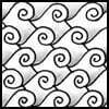 Zentangle pattern: See. Image © Linda Farmer and TanglePatterns.com. ALL RIGHTS RESERVED. You may use this image for your personal non-commercial reference only. The unauthorized pinning, reproduction or distribution of this copyrighted work is illegal.