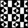 Zentangle pattern: Seminole Patchwork