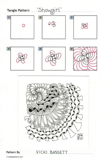 How to draw SHOWGIRL « TanglePatterns.com