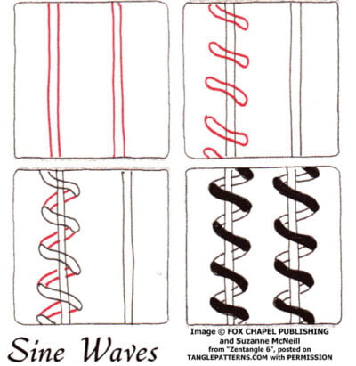 How to draw SINE WAVES « TanglePatterns.com