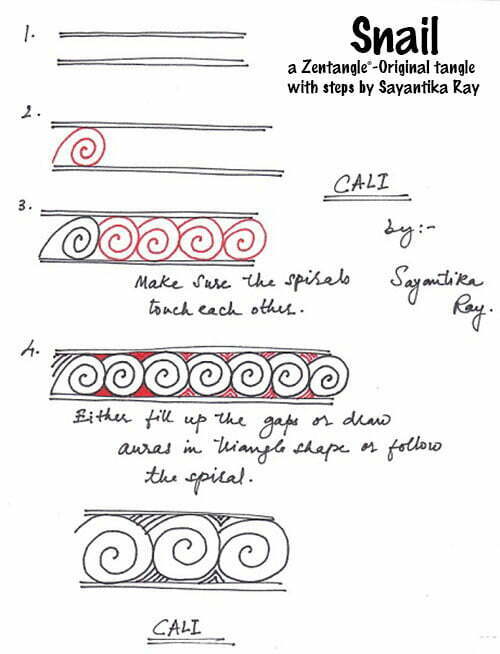 How to draw SNAIL by Sayantika Ray