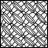 Zentangle pattern: Snood. Image © Linda Farmer and TanglePatterns.com. ALL RIGHTS RESERVED. You may use this image for your personal non-commercial reference only. The unauthorized pinning, reproduction or distribution of this copyrighted work is illegal.