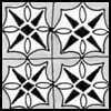 Zentangle pattern: Snowflower. Image © Linda Farmer and TanglePatterns.com. ALL RIGHTS RESERVED. You may use this image for your personal non-commercial reference only. Republishing or redistributing IN ANY FORM including pinning is prohibited under law without express permission.