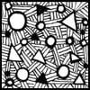 Zentangle pattern: Strata