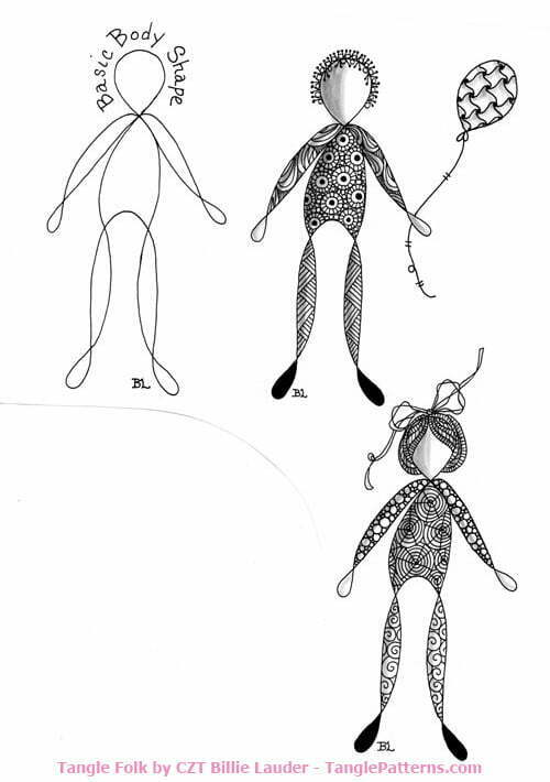 How to draw CZT Billie Lauder's Tangle Folk