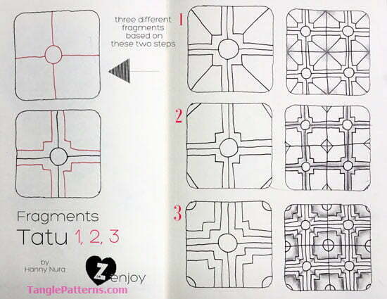 Zentangle pattern: Tatu.