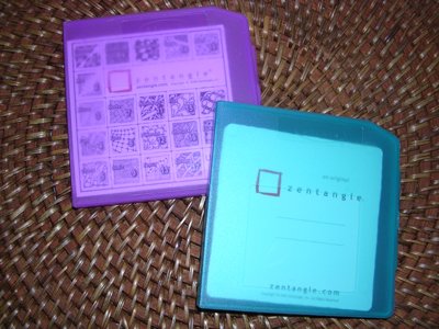 Zentangle® Tile storage in diskette covers