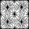 Zentangle pattern: Tile Drops. Image © Linda Farmer and TanglePatterns.com. ALL RIGHTS RESERVED. You may use this image for your personal non-commercial reference only. The unauthorized pinning, reproduction or distribution of this copyrighted work is illegal.