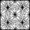 Zentangle pattern: Tile Drops. Image © Linda Farmer and TanglePatterns.com. ALL RIGHTS RESERVED. You may use this image for your personal non-commercial reference only. The unauthorized pinning, reproduction or distribution of this copyrighted work is illegal.