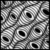 Zentangle pattern: Tree Rings. Image © Linda Farmer and TanglePatterns.com. ALL RIGHTS RESERVED. You may use this image for your personal non-commercial reference only. The unauthorized pinning, reproduction or distribution of this copyrighted work is illegal.