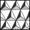 Zentangle pattern: Trimonds