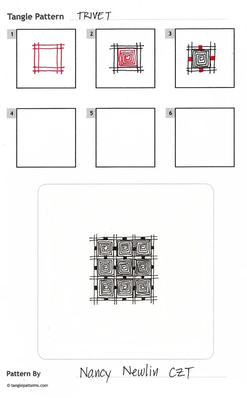 How to draw TRIVET by Nancy Newlin