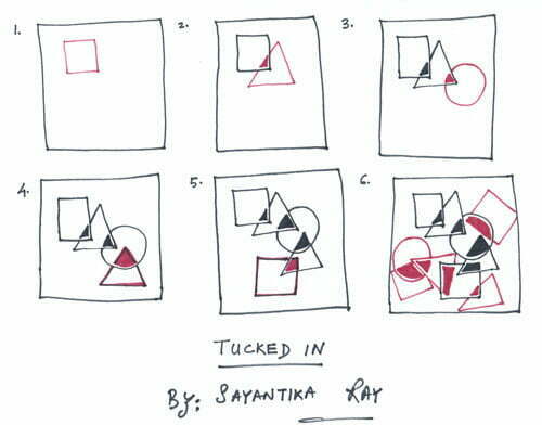 Sayantika Ray's steps for drawing Tucked In