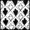 Zentangle pattern: Tufted Leaves. Image © Linda Farmer and TanglePatterns.com. ALL RIGHTS RESERVED. You may use this image for your personal non-commercial reference only. The unauthorized pinning, reproduction or distribution of this copyrighted work is illegal.